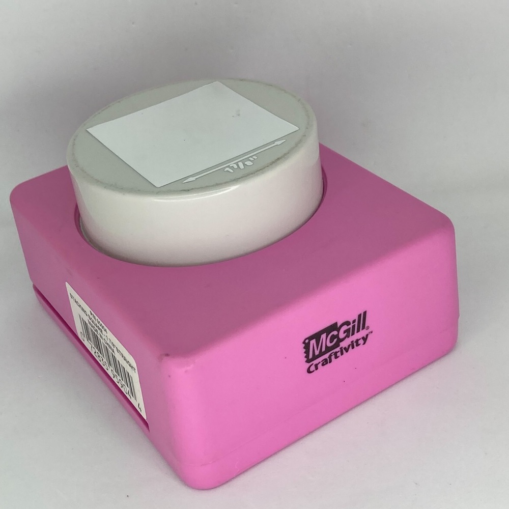McGill Craftivity 1 7/8 Inch Stacking Square Paper Punch Pre Owned Pink Color